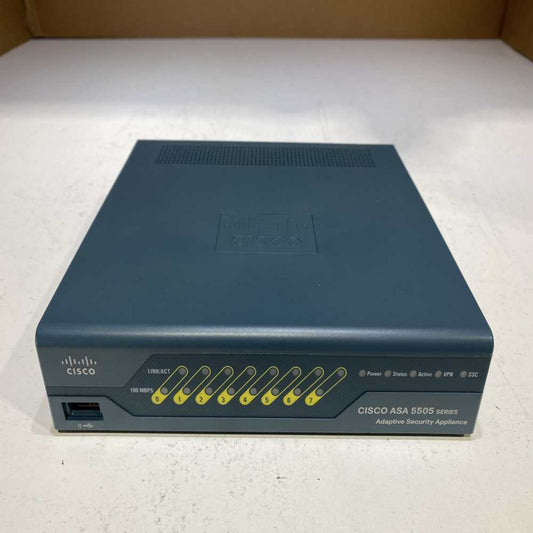 Cisco ASA5505 Adaptive Security Appliance NO POWER CABLE 2nd :: Alt () Other //.