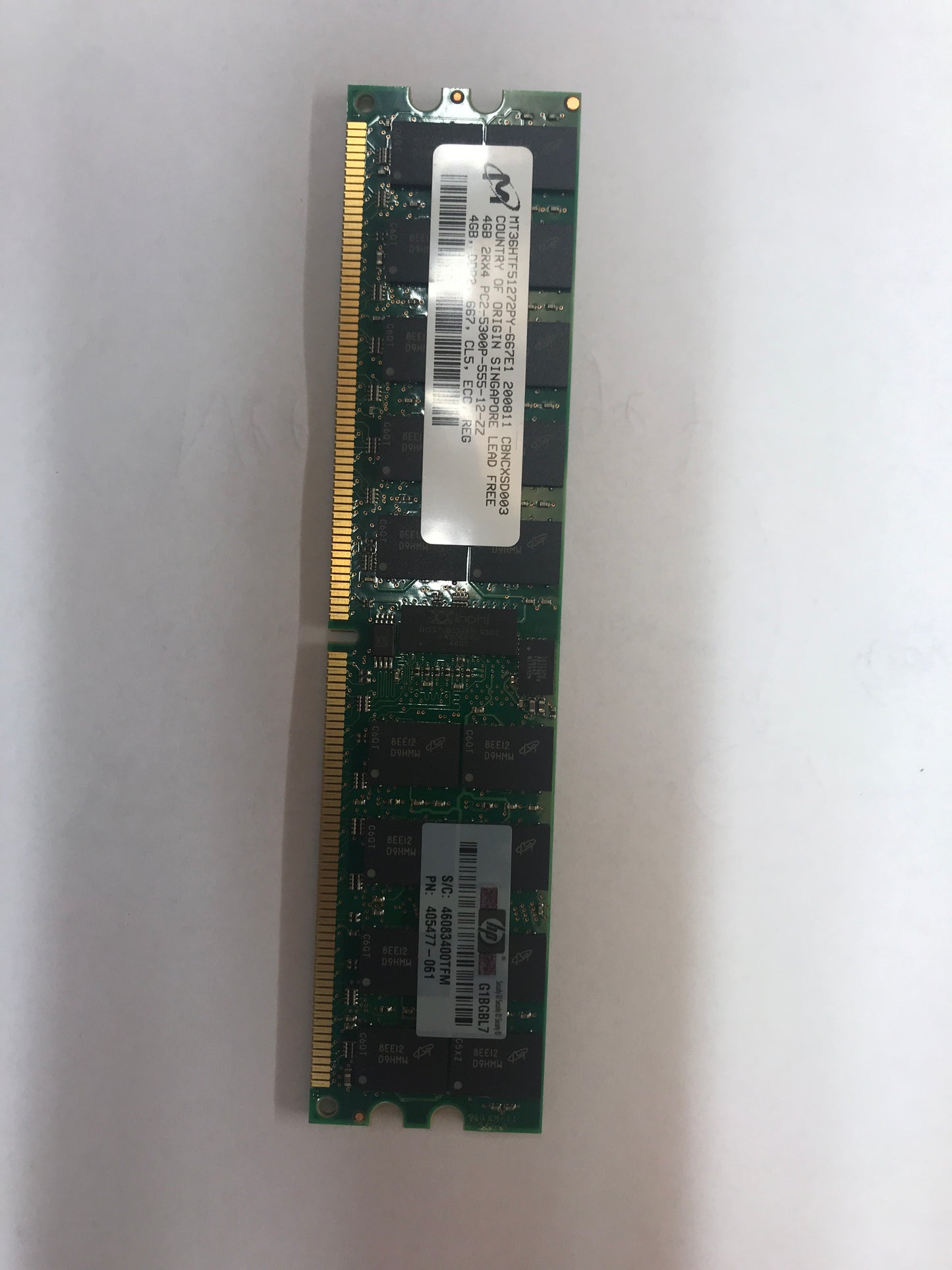 HP 4GB PC2-5300P RAM Memory odules 405477-061 2nd :405477-061: Alt () Other //