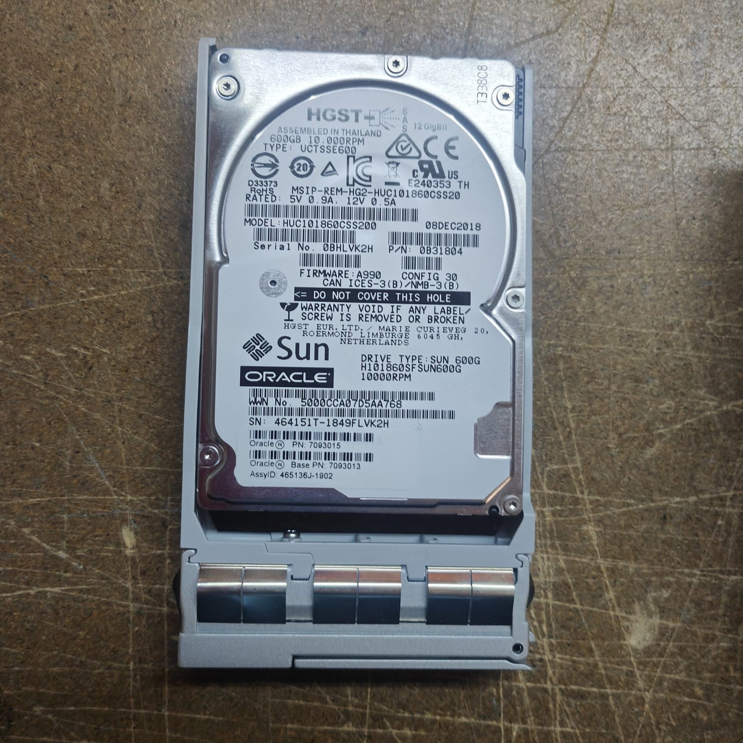 SUN ORACLE 600GB 7093015 12G SAS3 10K 2.5 SFF HARD DRIVE  2nd :: Alt ( 7093013 ) Other //