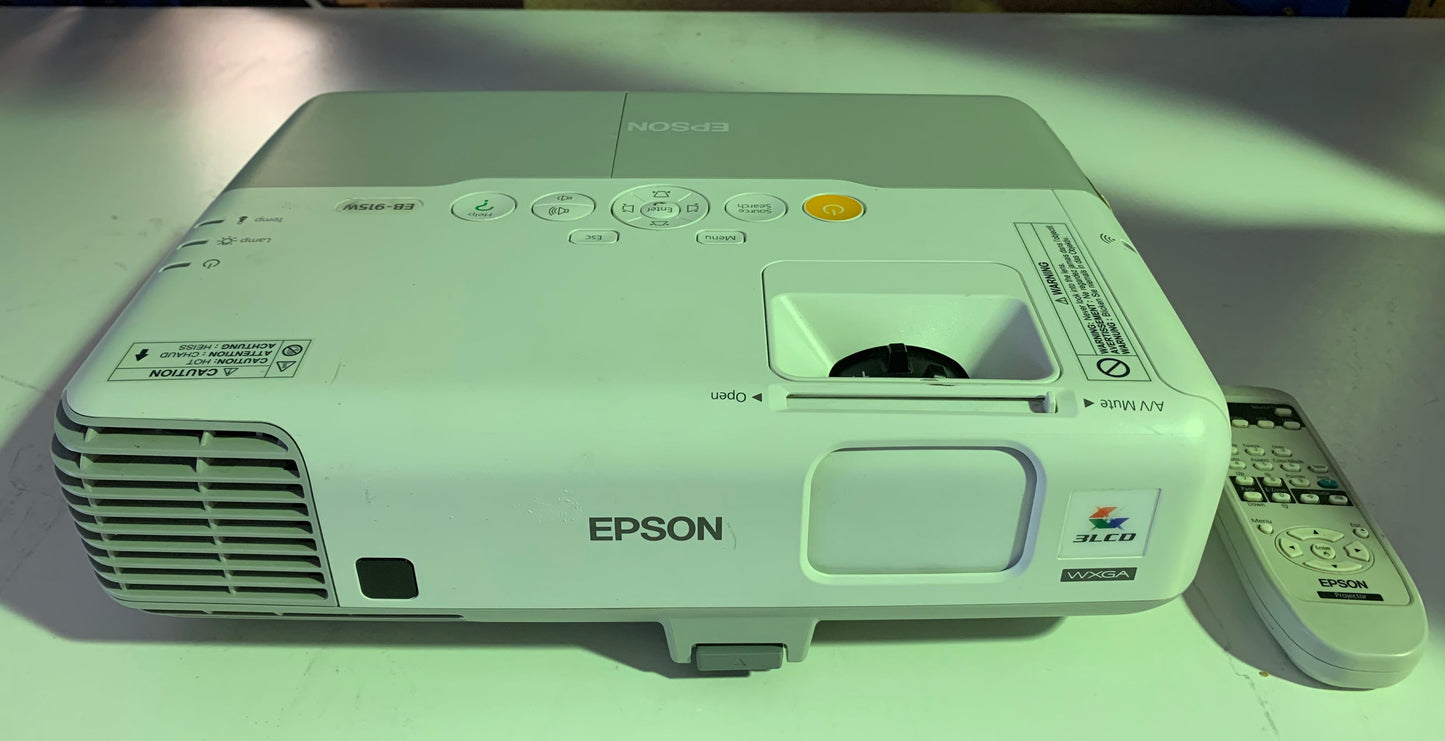 H388B Epson EB-915W WXGA 3LCD Portable Multimedia Projector With Remote Control