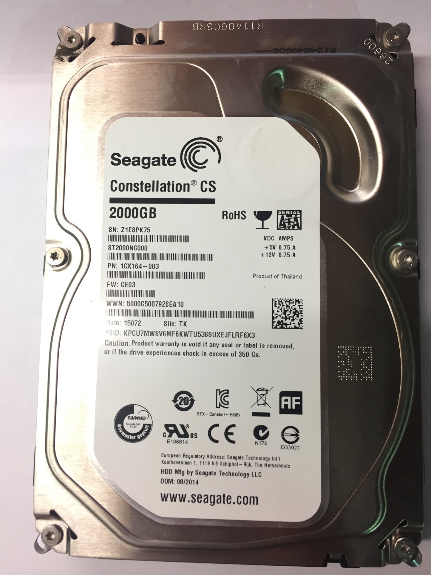 ST2000NC000 Seagate 2TB Constellation CS HDD 3.5 7.2K 6Gbps