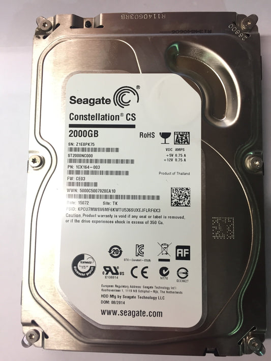 ST2000NC000 Seagate 2TB Constellation CS HDD 3.5 7.2K 6Gbps