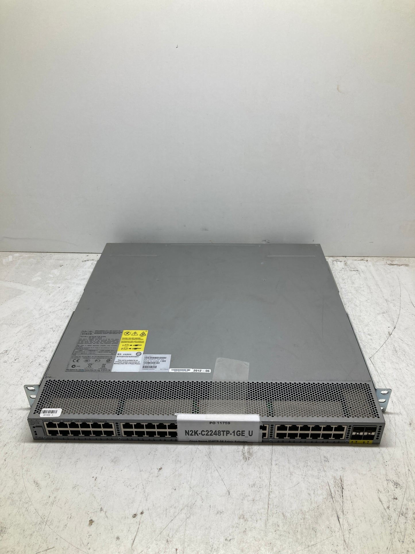 Cisco Nexus 2248TP GE Fabric Extender 48 100/1000BASE-T host interfaces and 4 10 Gigabit Ethernet fabric interfaces PN:N2K-C2248TP-1GE 2nd :N2K-C2248TP-1GE: Alt () Other //