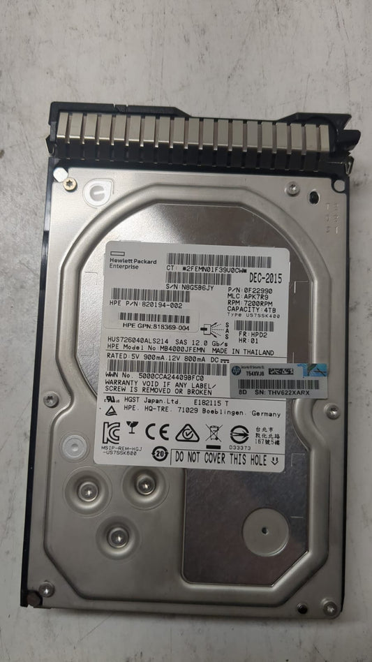 HP 4TB SAS 7.2K 6GBPS 3.5inch Hard Drive Disk PN:819079-001 2nd :819079-001 820194-002: Alt () Other //