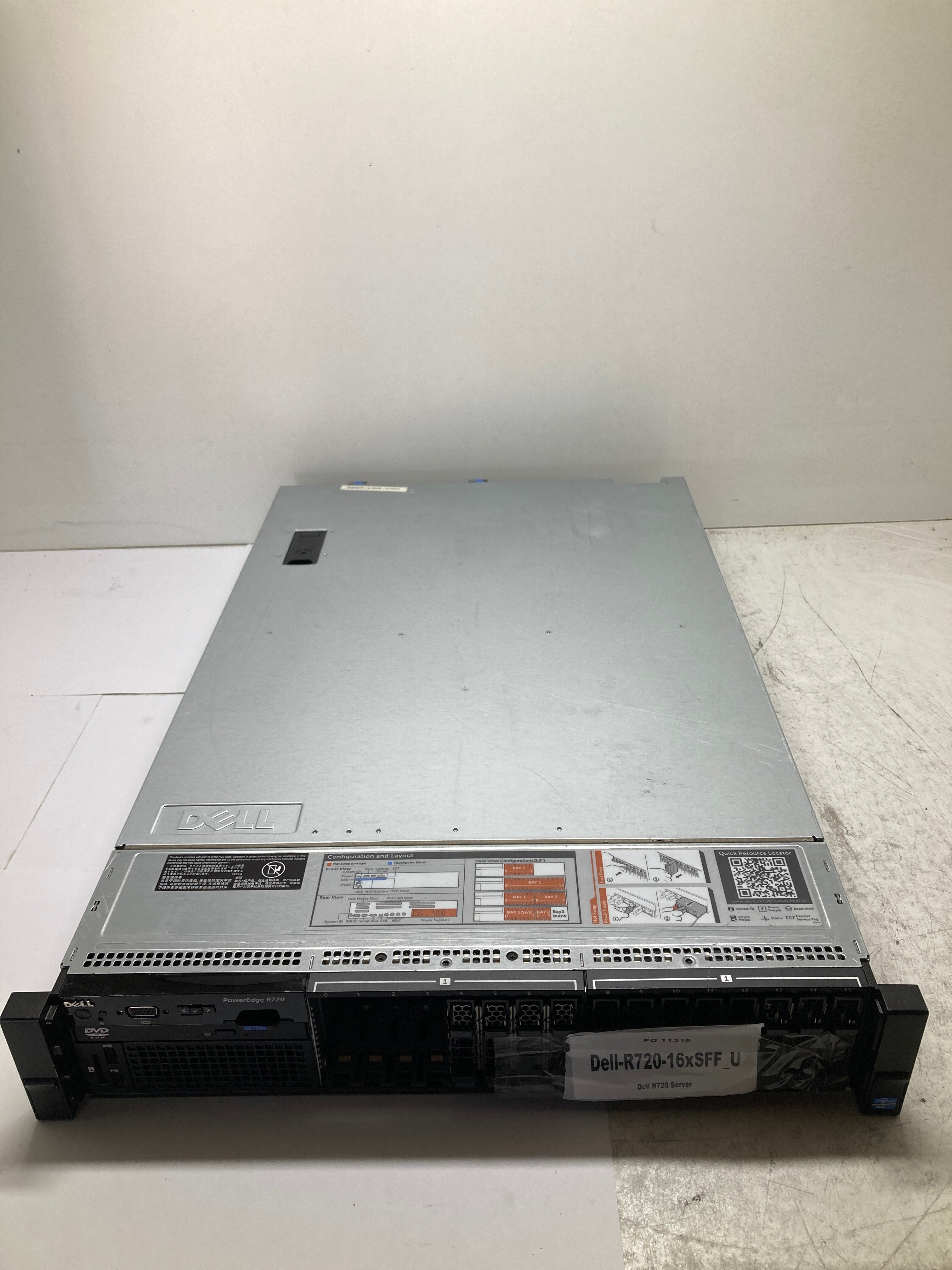 Dell PowerEdge R720 16x SFF disk bays Rackmount Server Dell-R720-16xSF ...