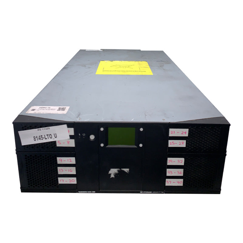 Tandberg Data Storage Library T40+ T40 plus 4U Rackmount 10 base T Ethernet Interface Tape Library 40 Slots PN: 8145-LTO 2nd :8145-LTO: Alt () Other /1040/