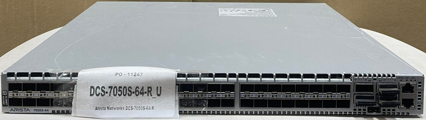 Arista Networks DCS-7050S-64-R 48-Ports-Ports Rack-Mountable Switch Rear-to-front airfow