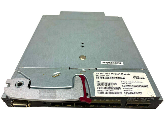 HP Virtual Connect Flex-10 10Gb Ethernet Module for c- Class Blade System 455880-B21 455882-001 708052-001 sw 459864-B21