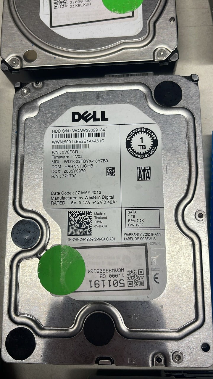 Dell 1TB SATA 7.2K HDD PN:0V8FCR 2nd :V8FCR: Alt () Other //