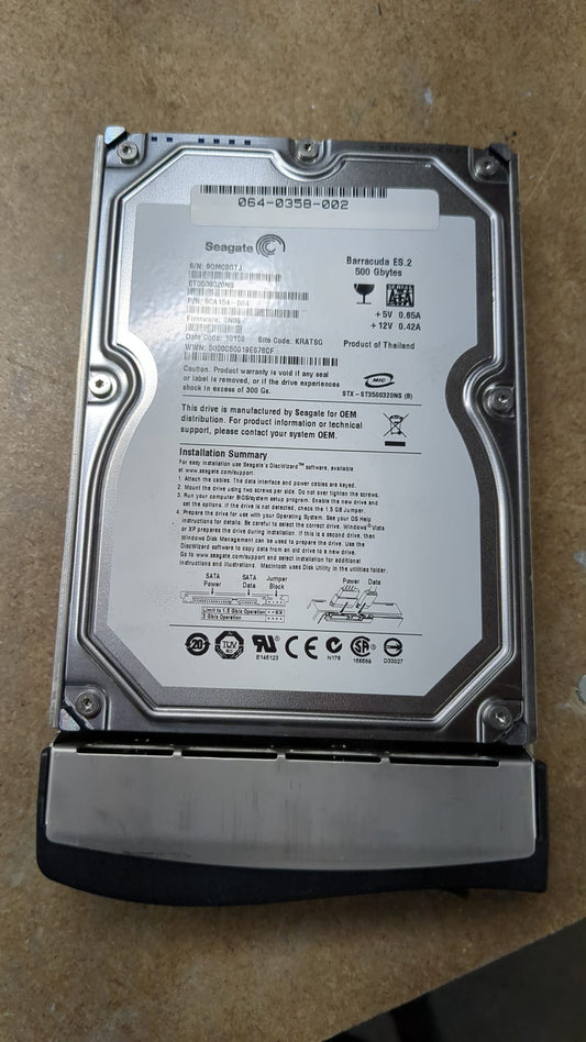 Infortrend Seagate Barracuda ES.2 500GB 7.2K 3.5inch 9CA154-038 Hard Disk DrivePN:ST3500320NS 2nd :ST3500320NS: Alt () Other //