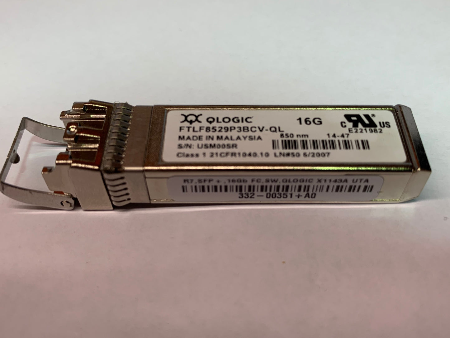 332-00351 NetApp QLOGIC 16GB SHORT WAVE SFP+ TRANSCEIVER MODULE X41143A 2nd :FTLF8529P3BCV-QL: Alt () Other //