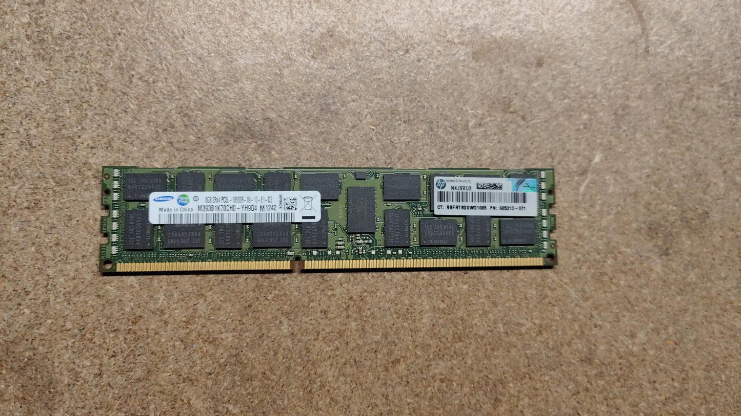 605313-071 HP 8GB RAM 605313-071 605313-071 DDR3 2RX4 PC3L-10600R 2nd :: Alt () Other //