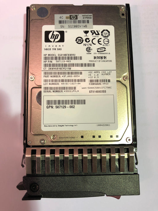 HP SAS 146GB 10K 6G 2.5inch Dual-Port 507283-001