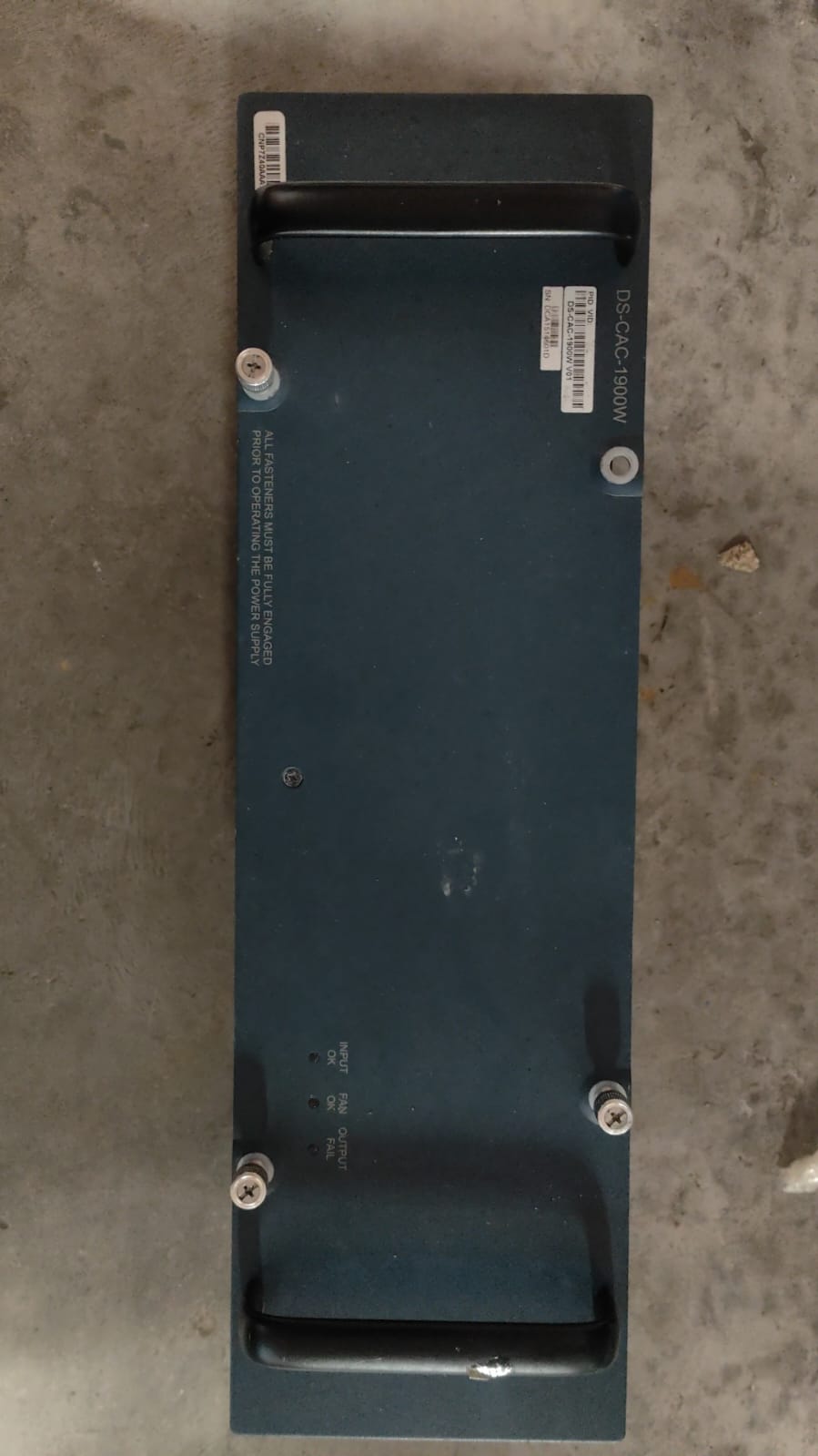 CISCO DS-CAC-1900W V01 MDS 9506 1900W AC POWER SUPPLY 2nd :: Alt () Other //