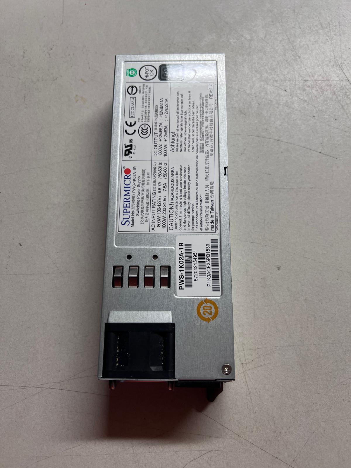 PWS-1K02A-1R Supermicro 1000W 80 Plus Titanium Power Supply 2nd :: Alt () Other //