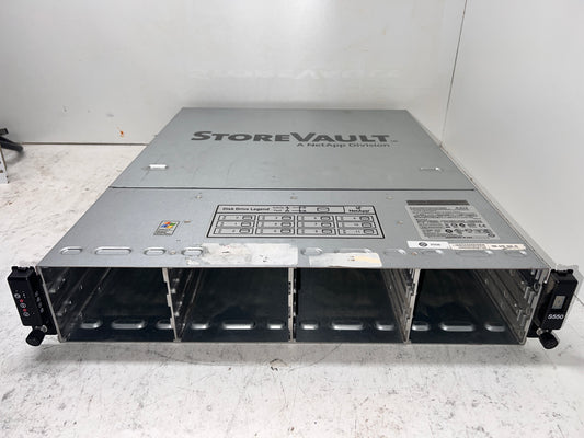 NetApp Storevault S550 HDD Array 12 HDD Bay Network Port 2 PSU Units PN:StorevaultS550 2nd :StorevaultS550: Alt () Other //