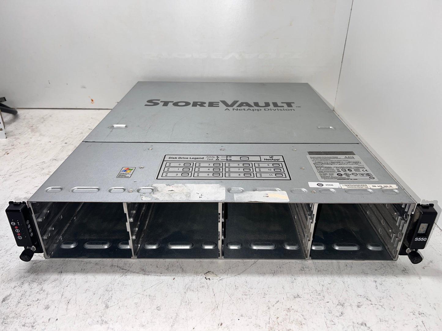 NetApp Storevault S550 HDD Array 12 HDD Bay Network Port 2 PSU Units