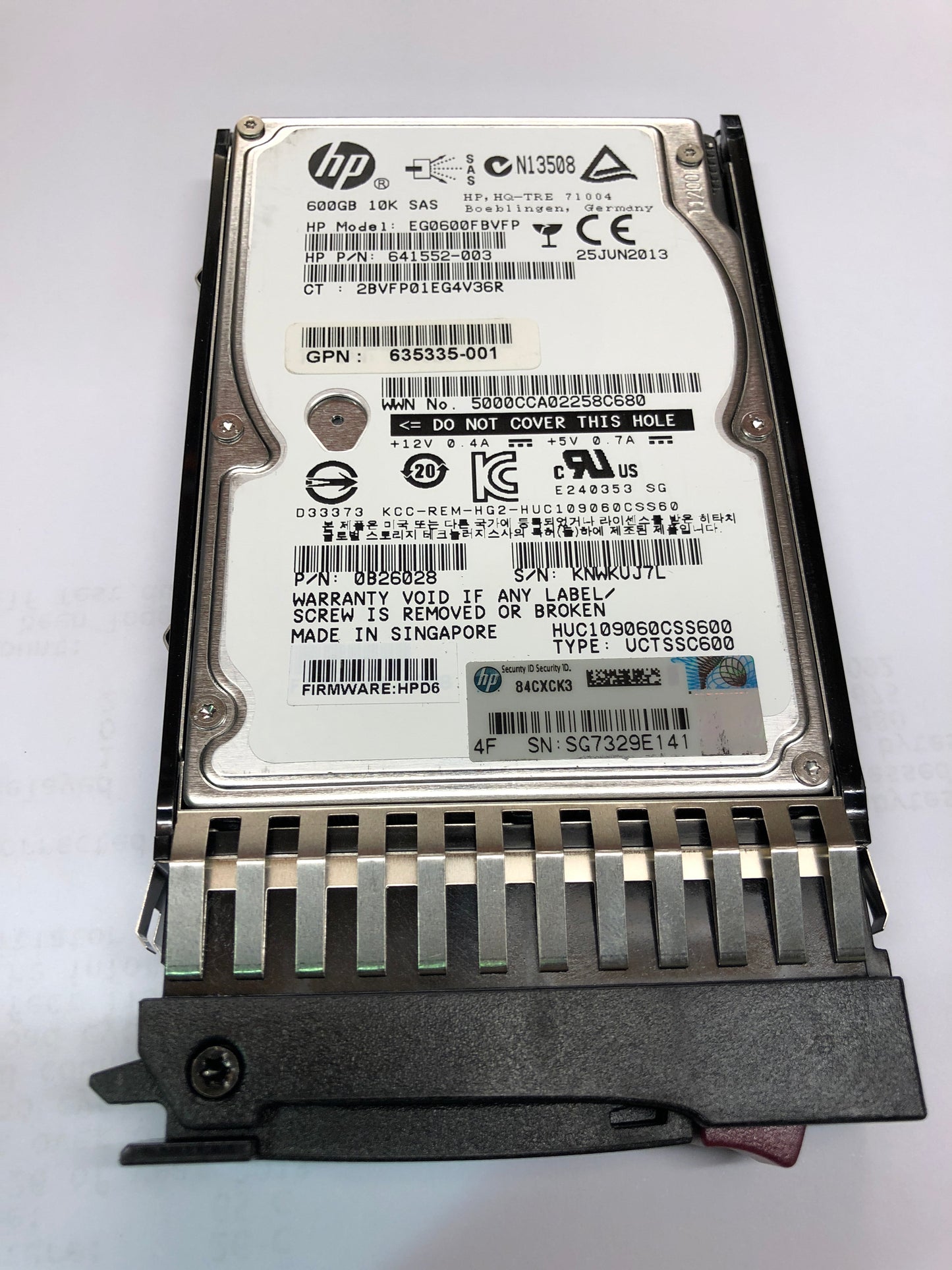 HP SAS M6625 600GB 10K Hard Drive Disk 613922-001 AW611A 2nd :613922-001: Alt (635335-001) Other //