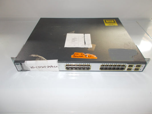 Cisco 24-Port Gigabit POE Ethernet Switch PN:WS-C3750G-24PS-S 2nd :WS-C3750G-24PS-S: Alt () Other //