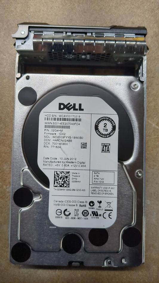 Dell 2TB 3.5inch 7.2K RPM SATA Hard Disk DrivePN:2G4HM 2nd :2G4HM: Alt () Other //