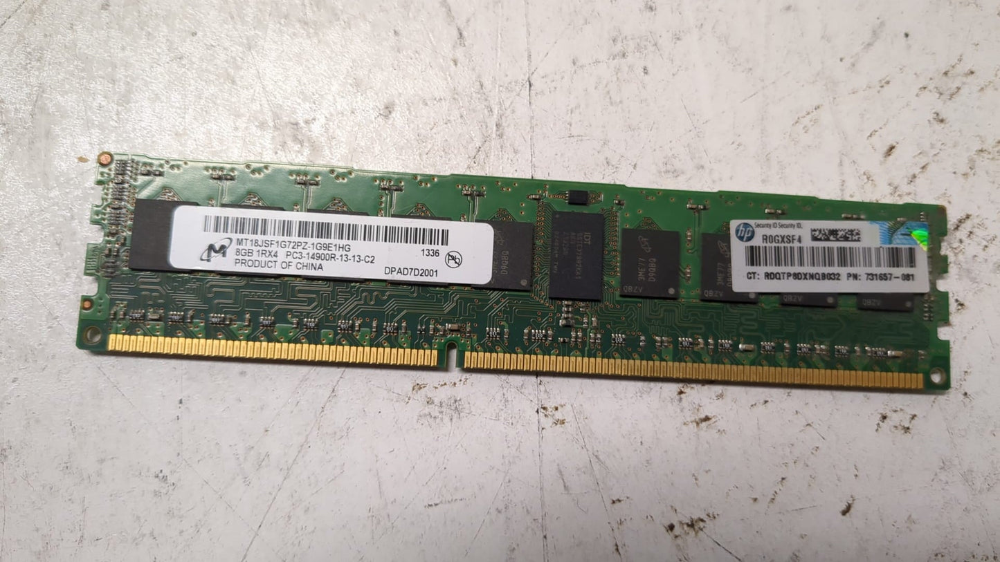 731765-B21 HP 8GB 1Rx4 PC3L-12800R-11 DDR3