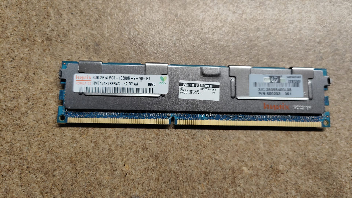 500203-061 HP 4GB  2RX4 PC3-10600R MEMORY MODULE MT36JSZF51272PZ-1G4G1FF 2nd :MT36JSZF51272PZ-1G4G1FF: Alt ) Other //