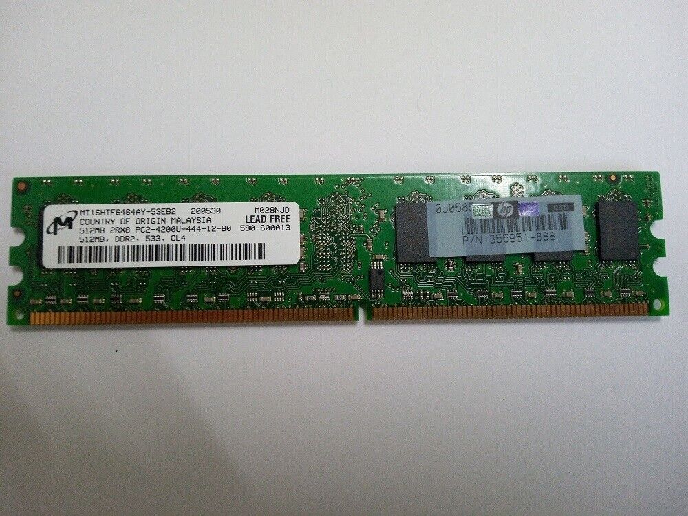 HP 359241-001 512MB PC2-3200 ECC REG DDR2 Memory RAM 345112-051