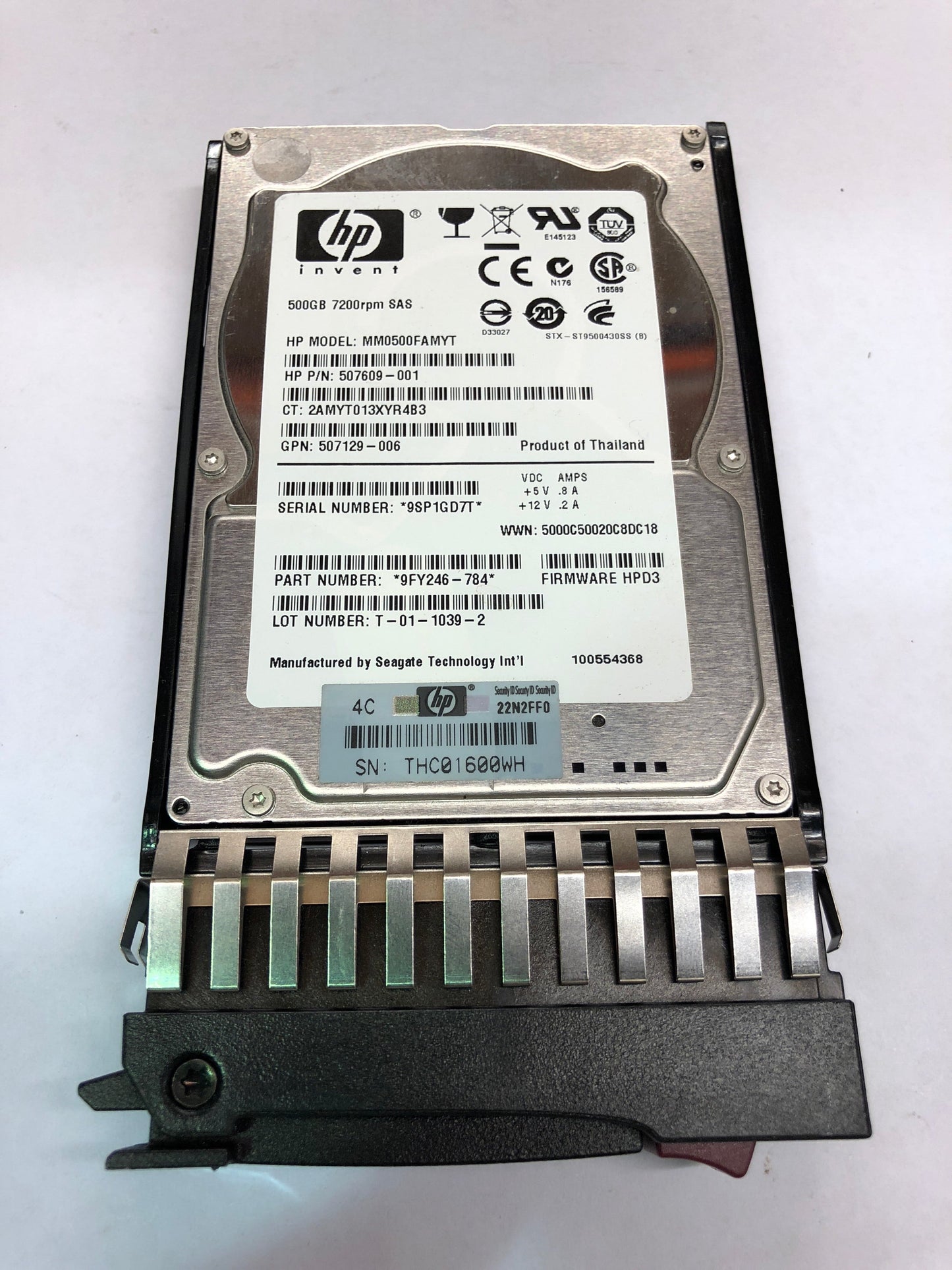 HP NEW 500GB SAS 7.2K 2.5inch 6G DP MDL Hard Disk Drive 508009-001