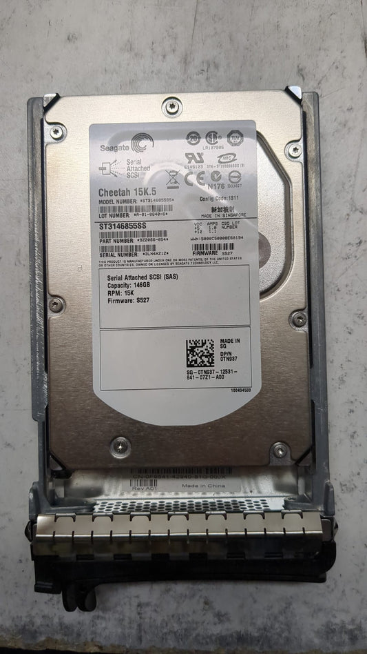 TN937 Dell 146GB 15K SAS 3.5 Hard Disk Drive 2nd :TN937: Alt () Other //