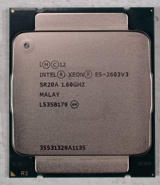 SR20A Intel Xeon E5-2603 V3 SR20A 6Core 1.6GHz 15MB 85W LGA2011-3 Processor CPU