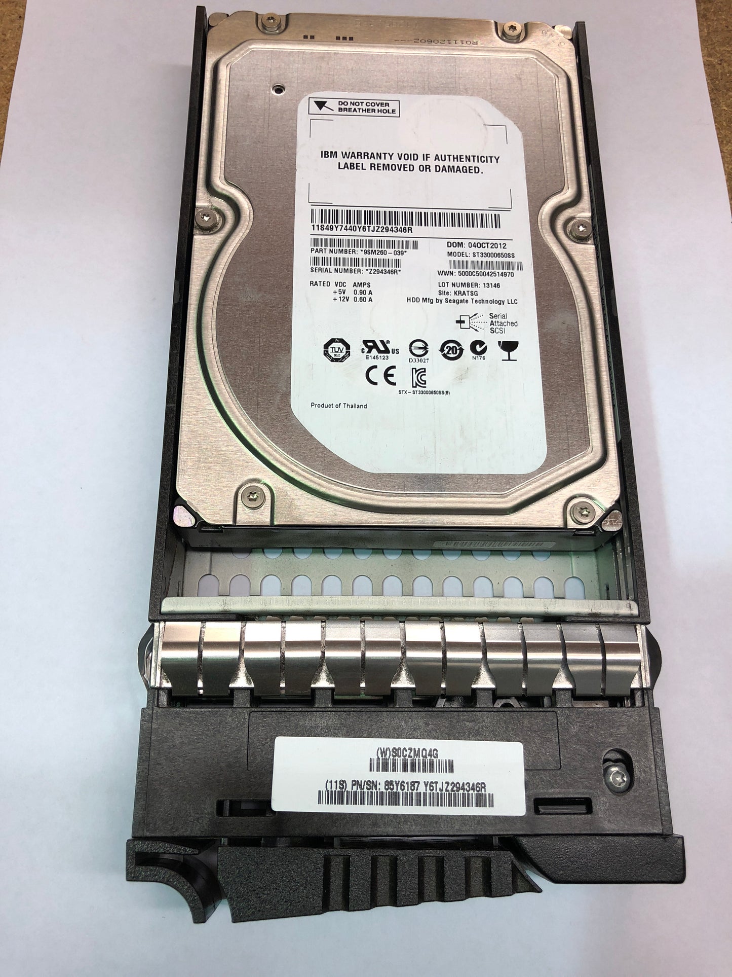 85Y6187 IBM 3TB 7.2K SAS NL V7000 Hard Disk Drive 85Y6187 2076-330385Y6187 2nd :85Y6187: Alt () Other //