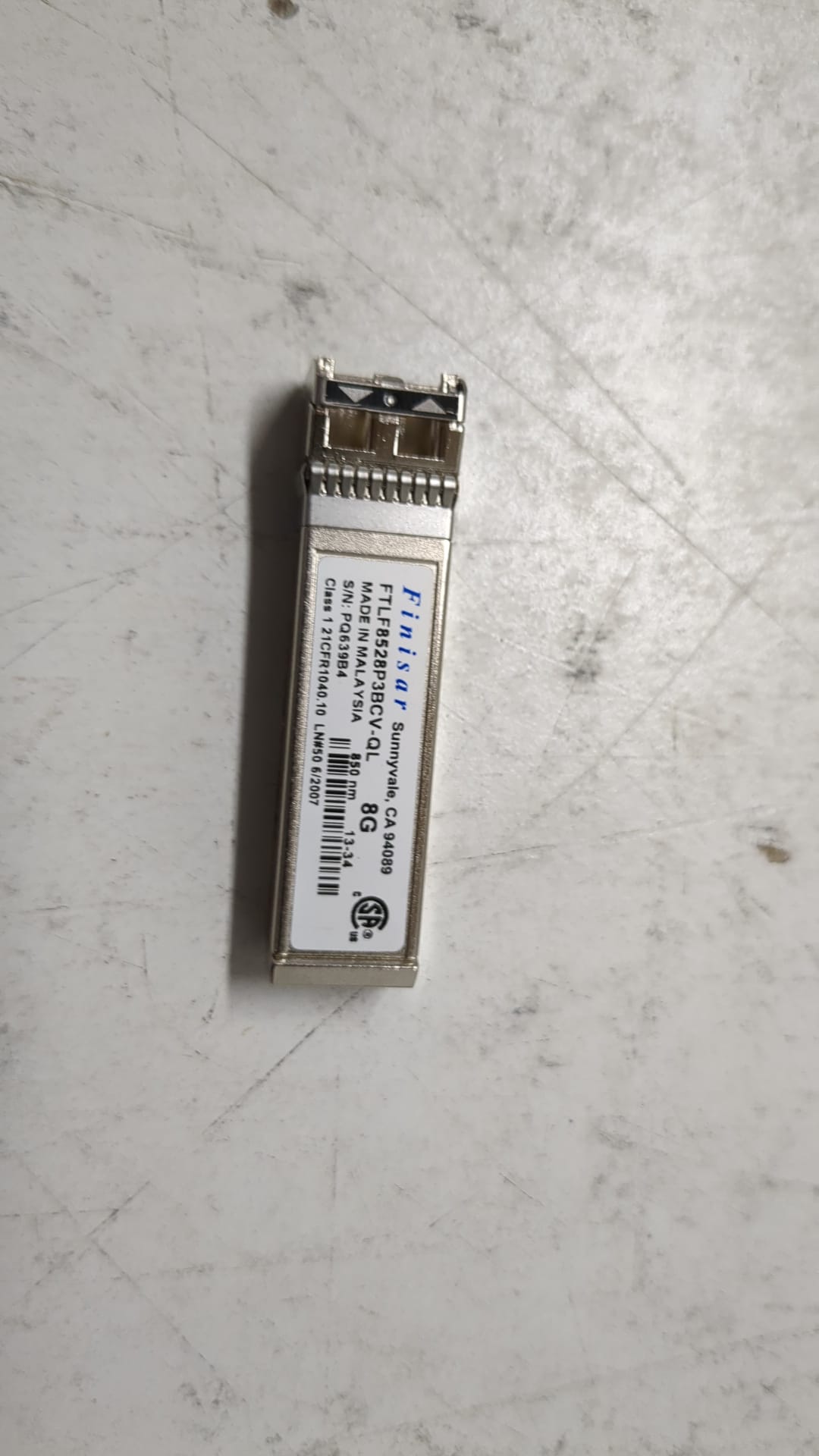 Finisar FTLF8528P2BCV-HD 8G Fibre Channel SFP+ 850nm 500m Transceiver Module 2nd :FTLF8528P2BCV: Alt () Other //