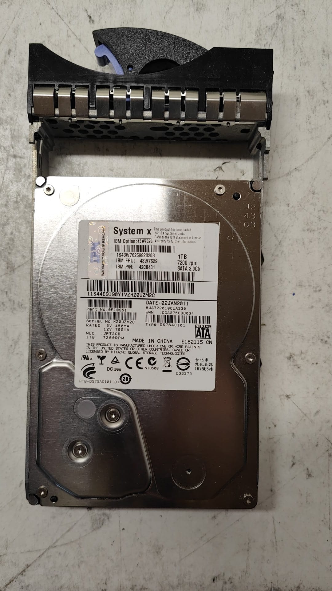 1IBM 1TB 7200RPM 3.5 SATA HDD Hard Disk Drive  42C0401 43W7626 43W7629 2nd :43W7629: Alt (00W1138) Other //