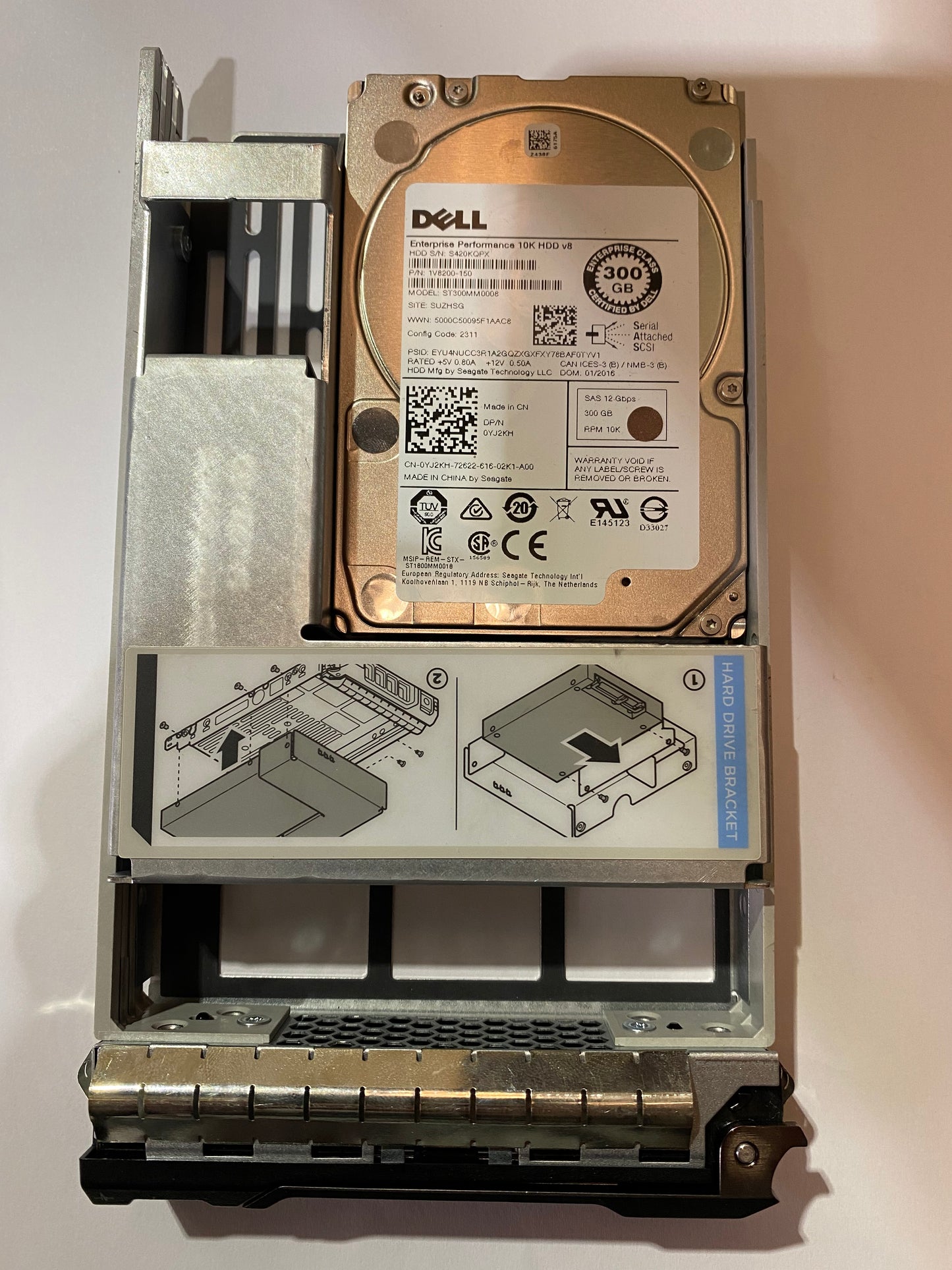 YJ2KH DELL 300GB 10K 12GBPS SAS 2.5'' ENTERPRISE HARD DRIVE W/ R- SERIES LFF TRAY 2nd :YJ2KH: Alt () Other //