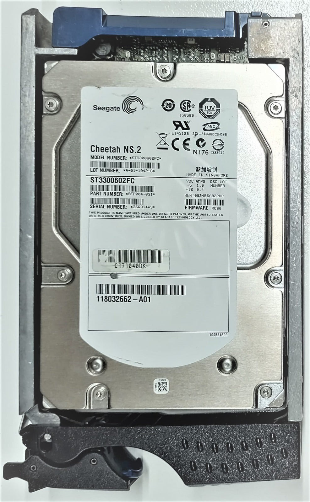 101-000-177 EMC 300GB 10K FC 4GB 3.5" HDD 2nd :9FP004-031: Alt () Other /ST3300602FC/