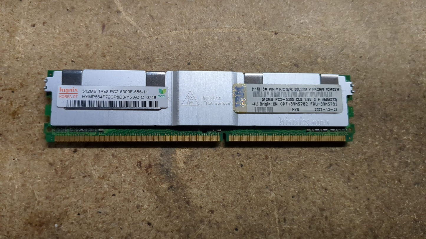 39M5781 IBM 512MB PC2-5300F 1Rx8 Memory Module