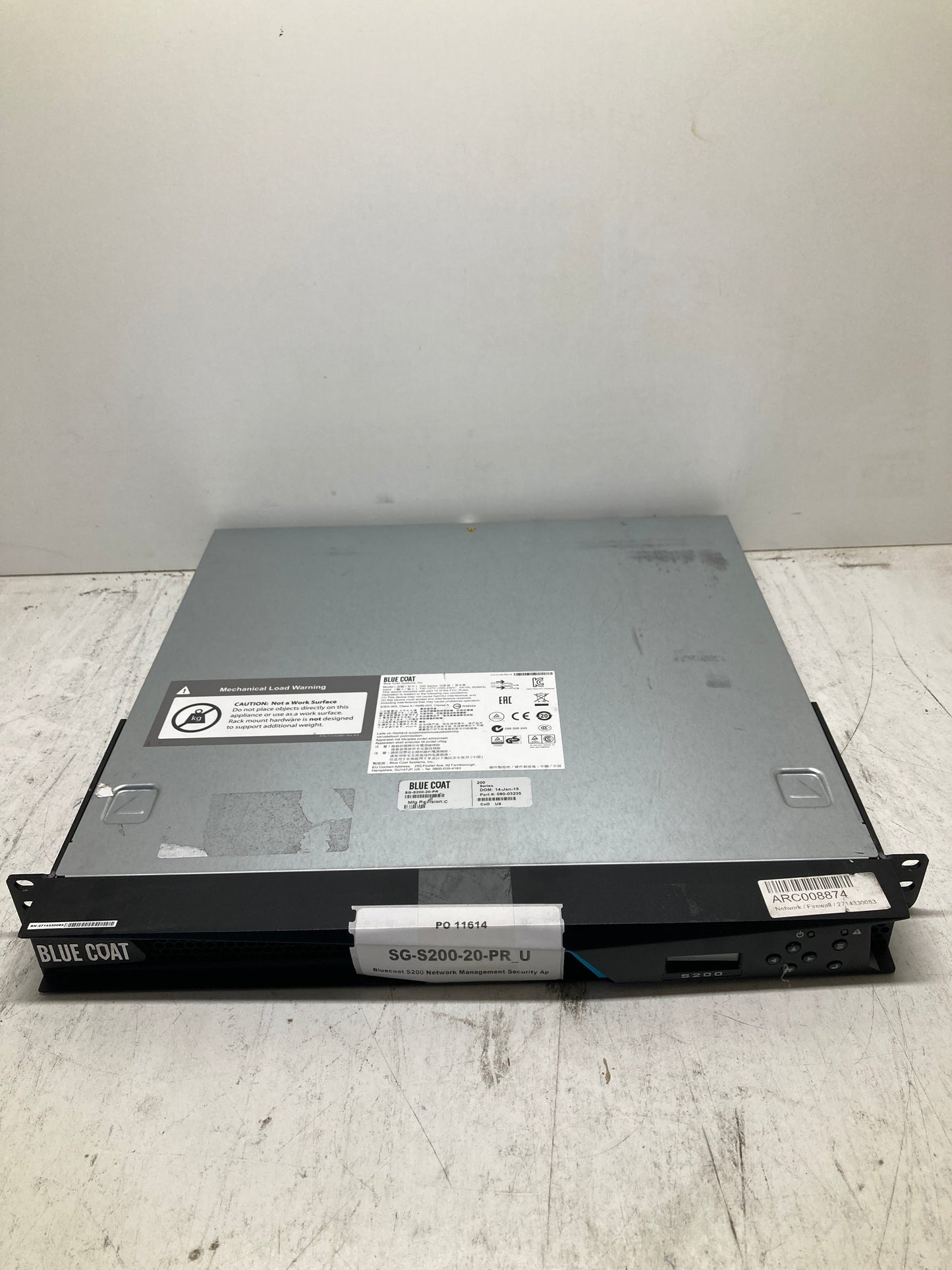 SG-S200-20-PR Bluecoat S200 Network Management Security Appliance