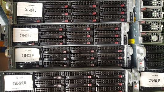 Supermicro 2U-E5-V2CPU CSE-826 M/brd X9Dri-LN4F+ SERVER,  2x E5-2620v2  128GB RAM  10x 8TB SAS 7.2K Hard disk drives No cables or rail kits included