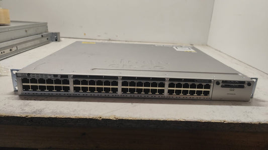 Cisco WS-C3850-48F-S Switch Full PoE+ 1100WAC PWR W/Net Module C3850-NM-4-1G 2nd :: Alt () Other //