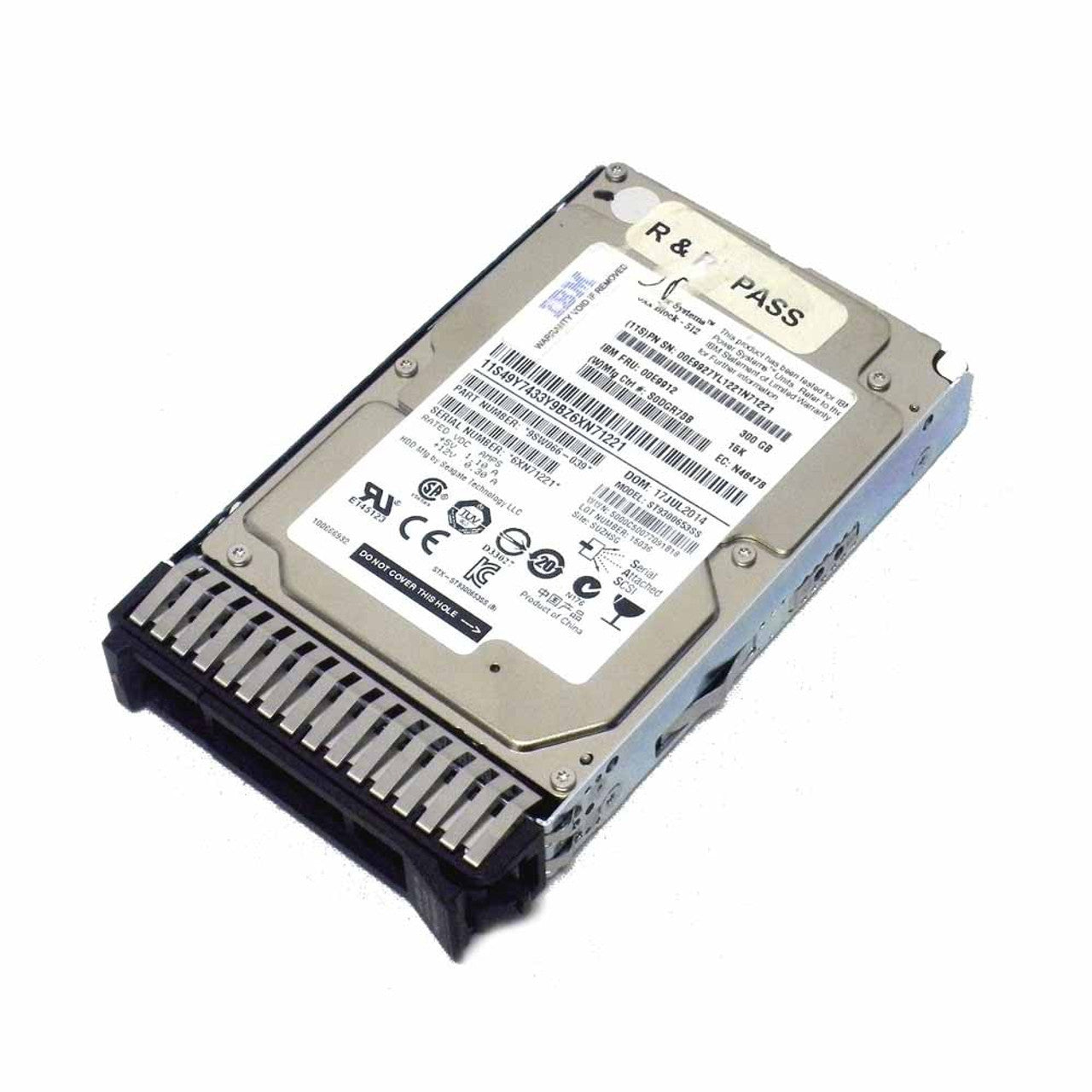 00WV950 IBM Storage 300GB 15K SAS 2.5" for DS8800