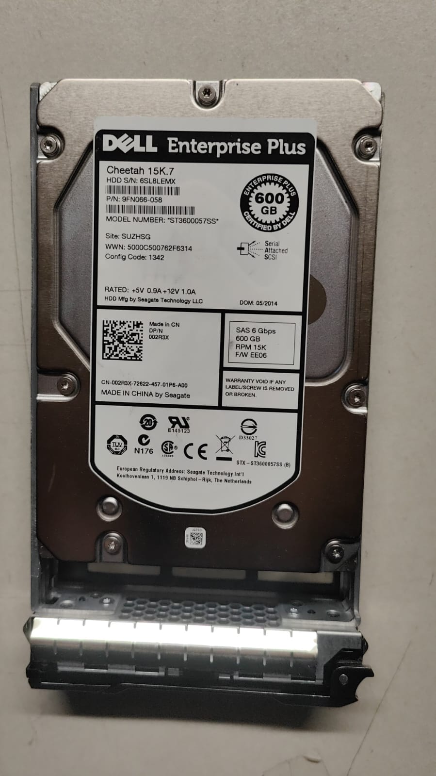 02R3X-EQL Dell Equallogic 600GB 15K SAS 3.5" Hard Disk Drive Inc Caddy Enterprise Plus 2nd :ST3600057SS: Alt ( 0VX8J ) Other / 9FN066-058 E-600G-15K-SAS-6G-PS41-66 E-600G-15K-SAS-6G-PS4-6 /