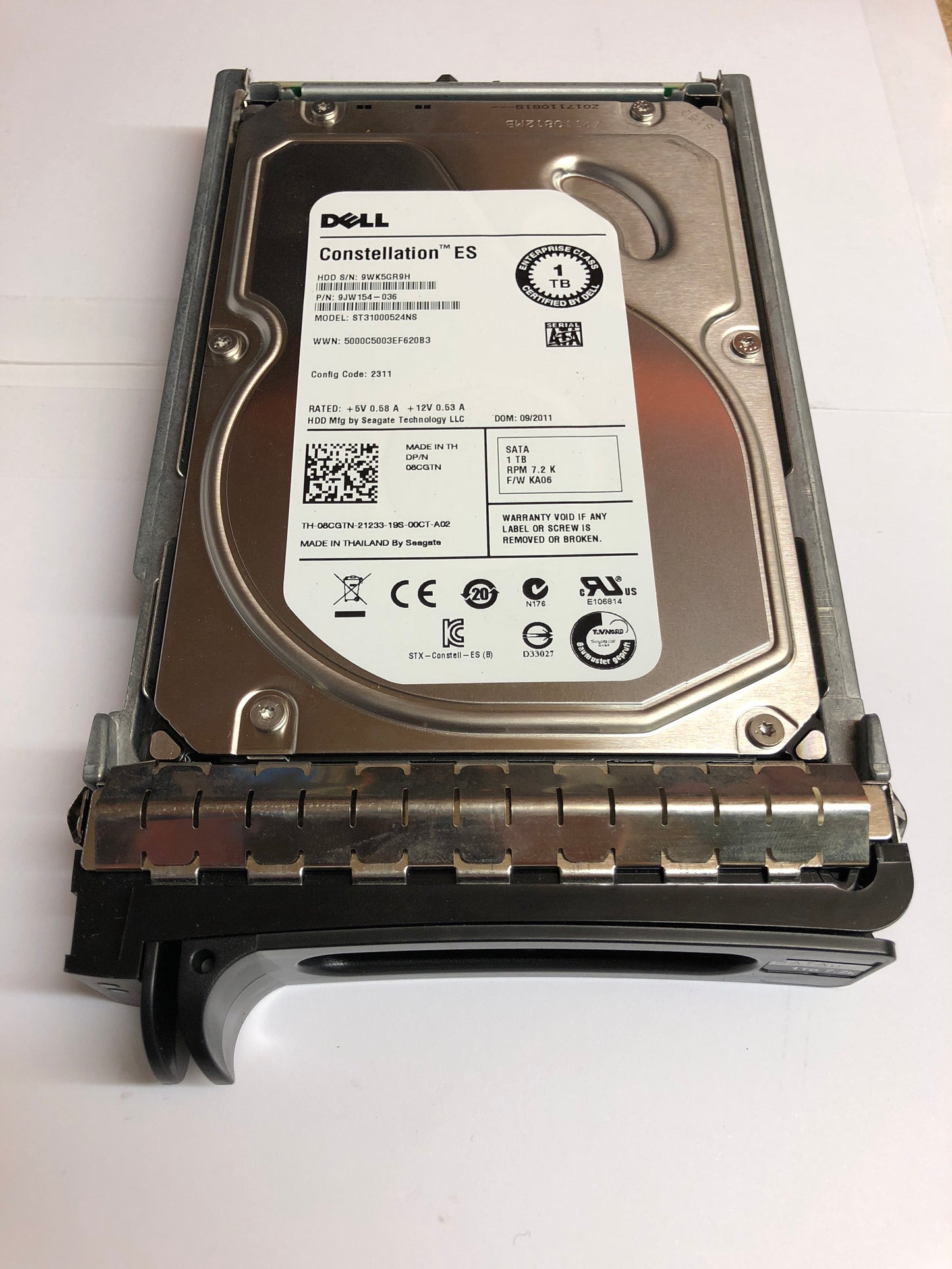 Dell Constellation 1TB 7.2K PPM SATA Hard Drive PN:8CGTN 2nd :8CGTN: Alt ( C581P D019K DP279 G7X69 PP125 PP265 Y035J YR660 YU218 50XV4 G377T ) Other //