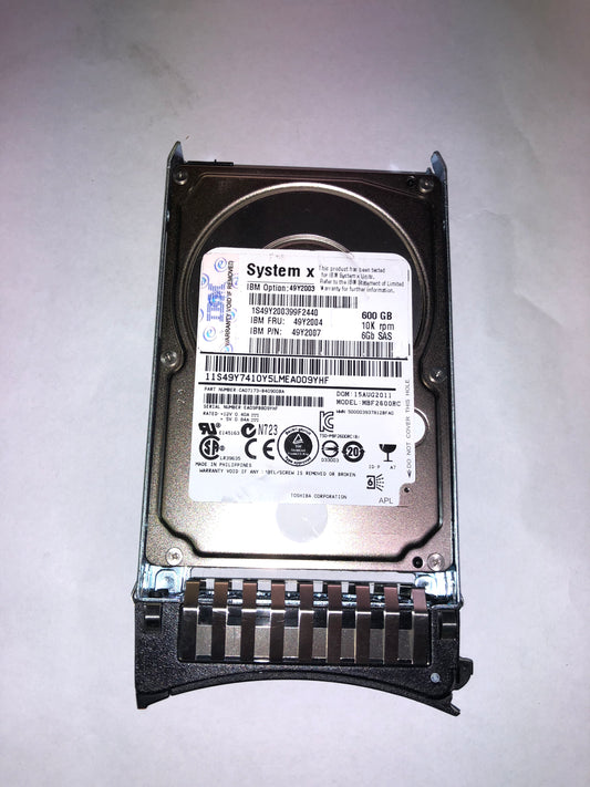 IBM 600GB 10K 6Gbps SAS 2.5inch 49Y2003 49Y2007 PN:49Y2004 2nd :49Y2004: Alt () Other / IBM Seagate 600GB 10K 6Gb SAS 2.5" ST9600205SS /