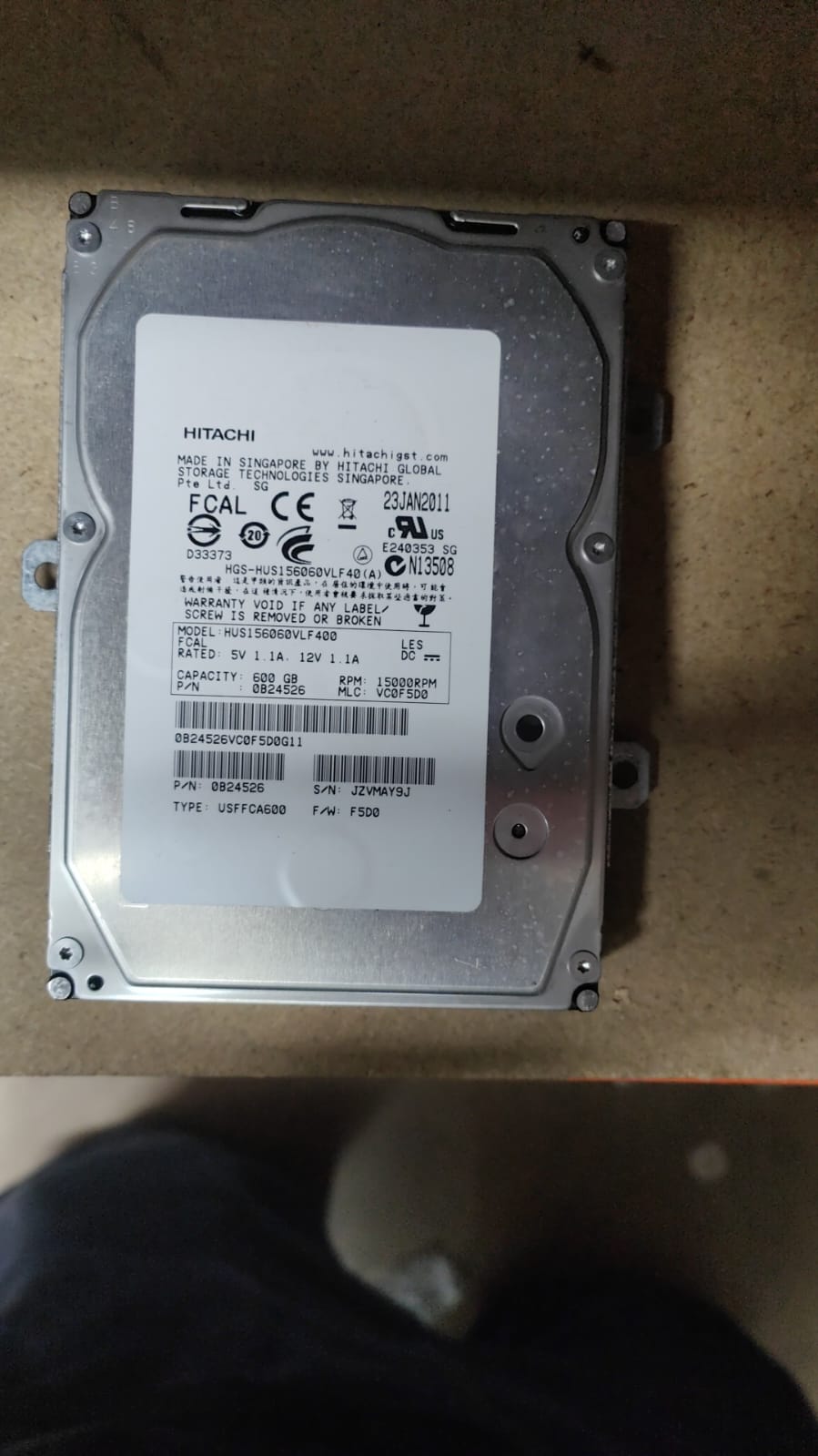 HP 3Par T-Class T400 T800 600GB 15K Fibre Channel 3.5" Hard Disk Drive 640849-001 2nd :640849-001: Alt () Other /0B24526 HUS156060VLF400 512 format  f/w F760 or F5D0 /