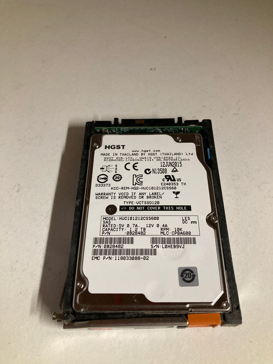 EMC 1.2TB 6G 10K SAS 2.5 Hard Disk Drive PN: 005050828 2nd :005050828: Alt () Other /HUC101212CSS600 0B28482/