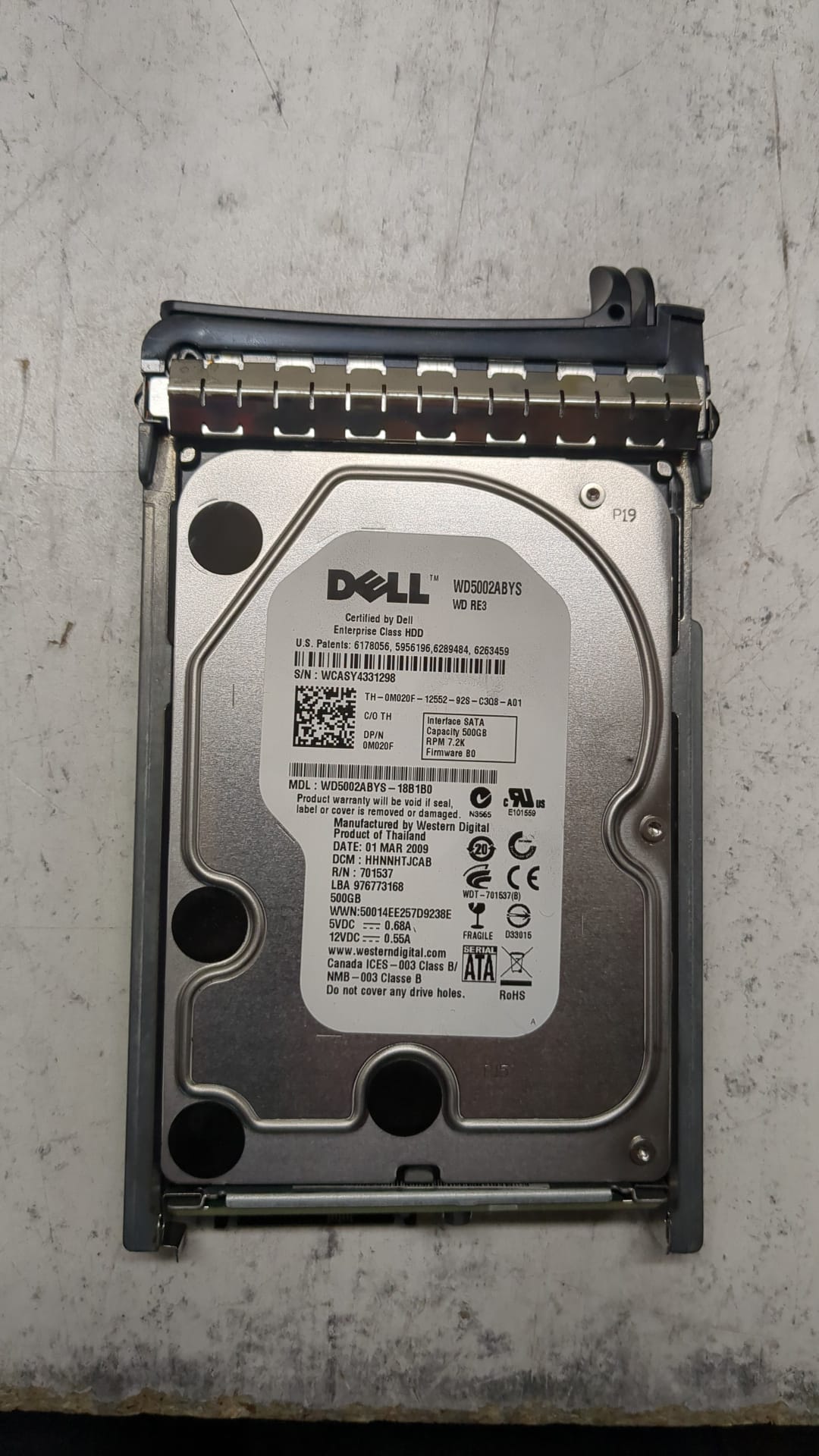 Dell 500GB SATAu 7.2K 3.5inch Hard Disk Drive