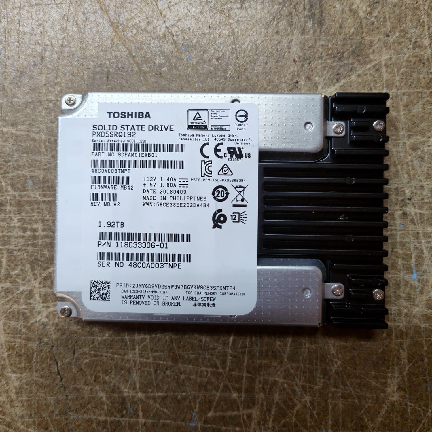 PX05SRQ192 EMC 1.92TB SSD SAS 12Gbps 2.5-Inch Solid State Drive  2nd :: Alt () Other //