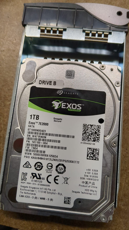 Seagate Enterprise EXOS Capacity 1TB 7.2K RPM 12Gbps SAS 2.5 Inch 2nd :G8FVT: Alt () Other //