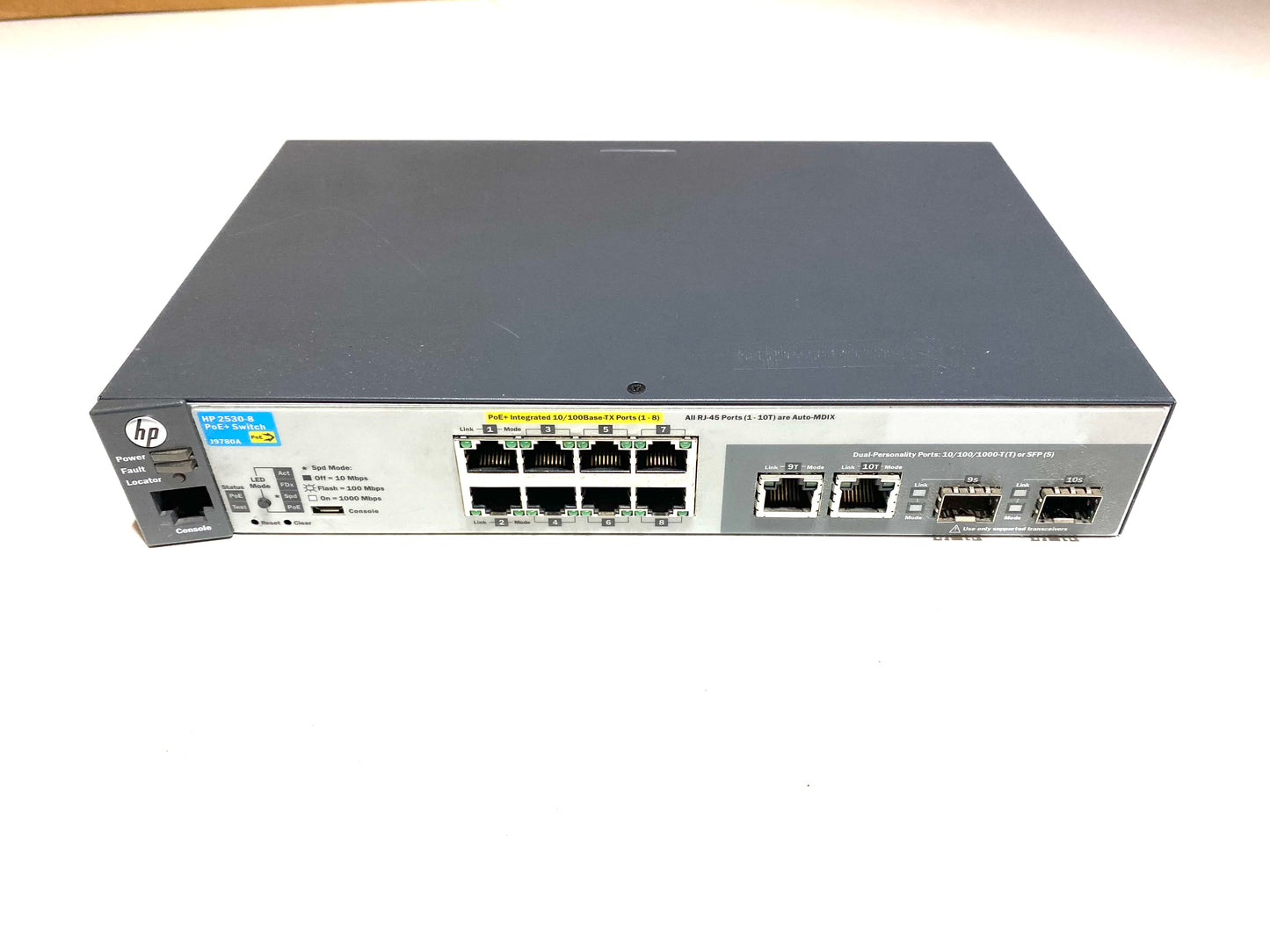 HP ProCurve 2530-8 PoE+ J9780A 8-Port Managed Switch 2nd :: Alt () Other //