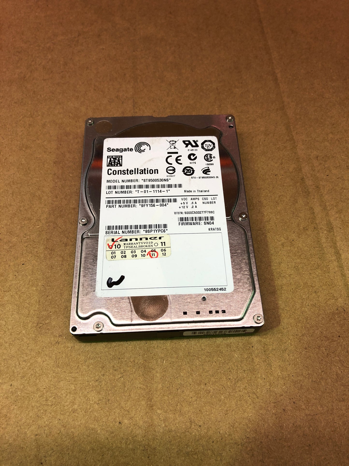 Seagate Constellation ST9500530NS 9FY156-004 500GB SATA 2.5" HDD 2nd :: Alt () Other //